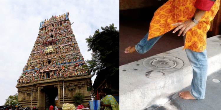 கோவில் நிலைவாசல் படியை தாண்டி போகணுமா ? அல்லது எப்படி ?